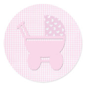 Baby Girl Pink Cute Carriage sticker