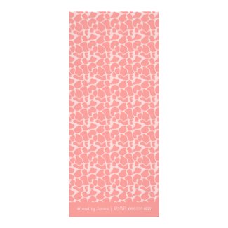 Baby Girl - Pink giraffe silhouettes & prints Custom Announcements