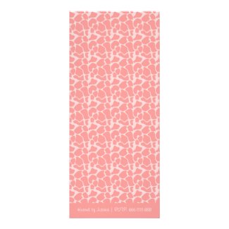 Baby Girl - Pink giraffe silhouettes & prints Custom Announcements