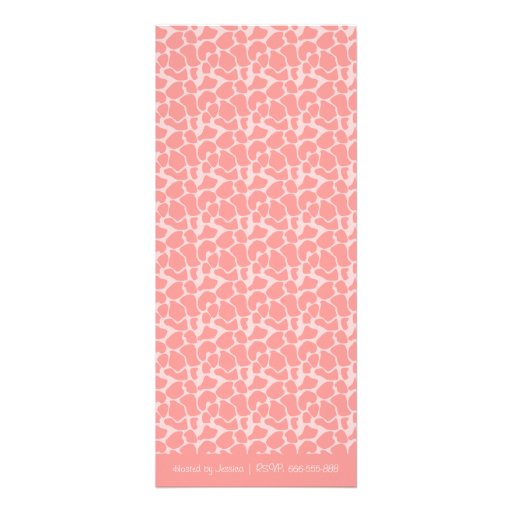 Baby Girl - Pink giraffe silhouettes & prints Custom Announcements