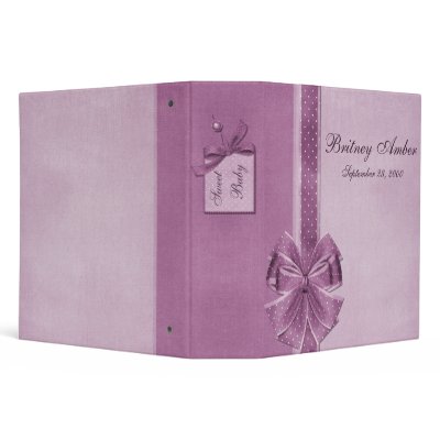 Baby Girl Pink Jean Denim Binder by berkeleygirlforever