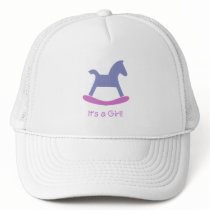 Baby Girl Pink & Purple Rocking Horse Cap hats by SayItNow Baby Girl Pink & Purple Rocking Horse Cap hats