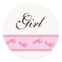 Baby girl pink stickers sticker