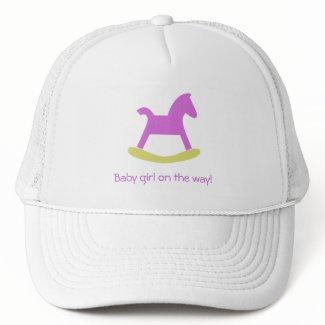 Baby Girl Pink & Yellow Rocking Horse Cap hat