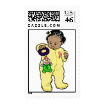 baby girl postage stamp