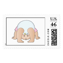 Baby Girl Postage Stamp