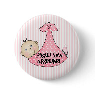 Baby Girl Proud Grandma button