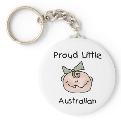 Baby Girl Proud Little Australian Key Chain by toddlersplace