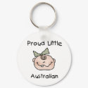 Baby Girl Proud Little Australian keychains