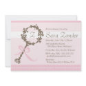 Baby Girl Rattle Shower Invitation invitation