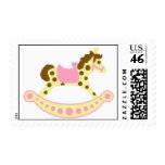 Baby Girl Rocking Horse Stamp