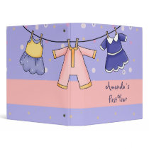 Baby Girl´s First Year binders by RainbowCards Baby Girl´s First Year binders