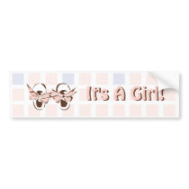 Baby Girl Shoe Bumper Sticker