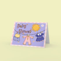 Baby Girl Shower cards by RainbowCards Baby Girl Shower cards