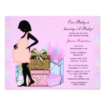 Baby Girl Shower, Cute Pink, Invites