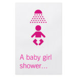 Baby girl shower full color flyer