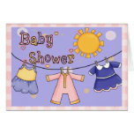 Baby Girl Shower Greeting Card