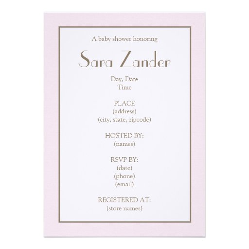 Baby Girl Shower Invitation