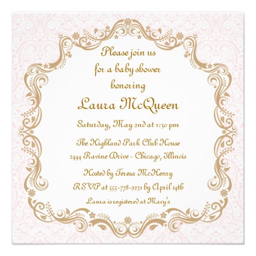 Baby Girl Shower Invitation