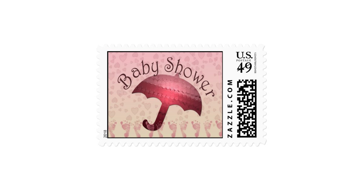 Baby Girl Shower Stamps Zazzle