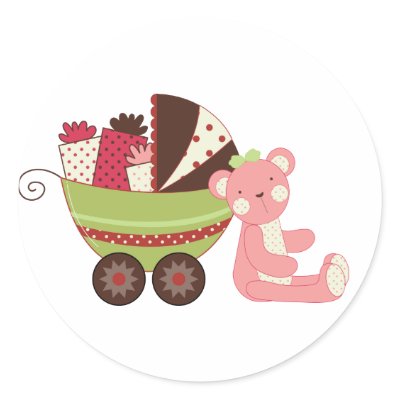 Baby Girl Shower Stickers by noteworthy