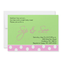 Baby Girl Sip and See Invitations