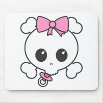 Baby Girl Skully Mouse Pad