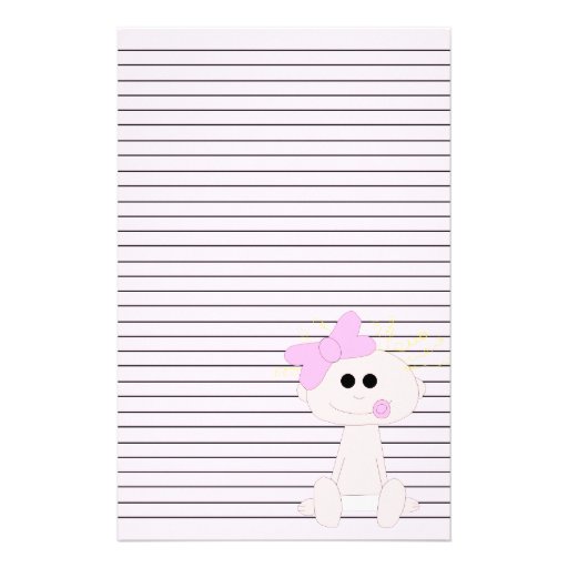 Baby Girl Stationery Zazzle