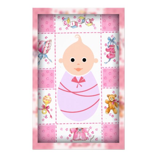 Baby Girl Stationery Zazzle