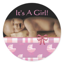 Baby Girl Stickers with your baby photo