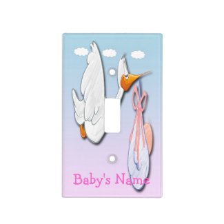 Baby Girl - Stork Light Switch Covers