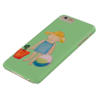 Baby Girl Toddler on Summer Beach Birthday Mint Barely There iPhone 6 Plus Case