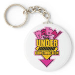 Baby Girl Under Construction Keychain