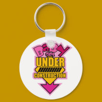Baby Girl Under Construction Keychain