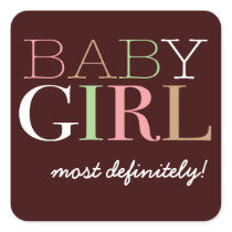 Baby Girl Vote Sticker for Gender Reveal Party