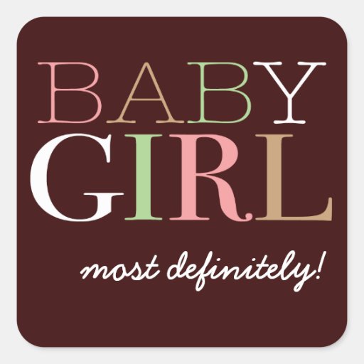 Baby Girl Vote Sticker for Gender Reveal Party