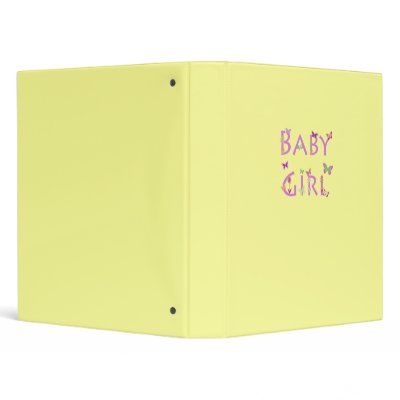 Baby Girl with butterflies Binders by Priscilla48