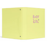 Baby Girl with butterflies 3 Ring Binders