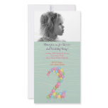 Baby Girls 2nd Birthday Party Photo Card Invite