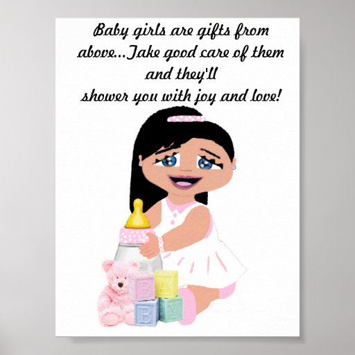 Baby Girls Are Blessings Posters Zazzle