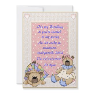 Baby Girls Birthday invitation