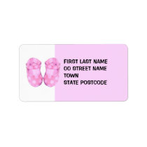 Baby Girls Booties Address Label labels