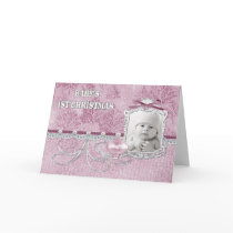Baby Girls First Christmas Card