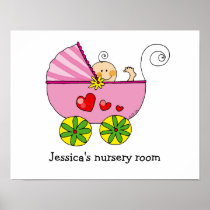 Baby girl's nursery room print