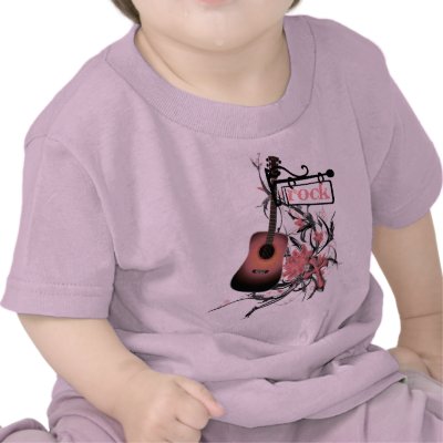 Baby Girls Pink Rockabilly Tattoo Style Tee Tshirt by quinnysmom