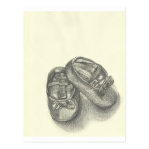 Baby Girls Pretty Shoes Postcards