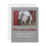 Baby Goat Birthday Party Invitation