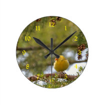 Baby Goldfinch Photo wall clocks