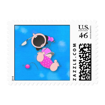 Baby Golf Postage Stamp by Toonboy