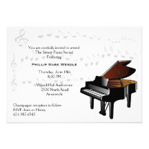 Baby Grand Piano Invitation